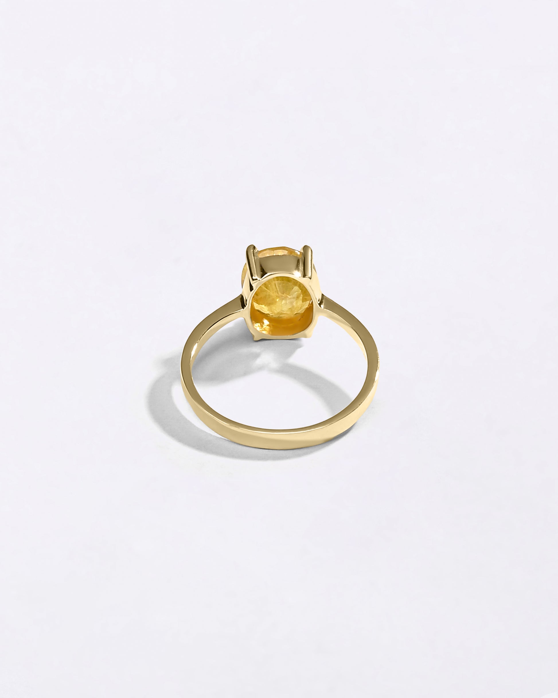 18K Gold Pukhraj Gemstone Ring from Myra Gems