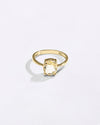 Minimal Design Pukhraj Ring in 18K Gold from Myra Gems