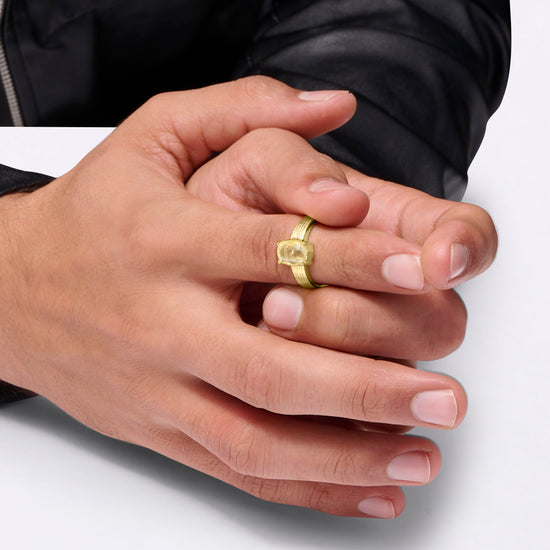 Original Yellow Sapphire Ring for Female in 18K Gold from Myra Gems