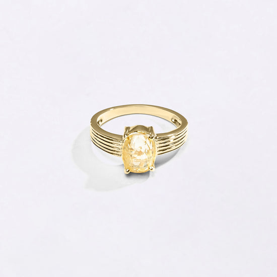 Original Yellow Sapphire Ring for Female in 18K Gold from Myra Gems