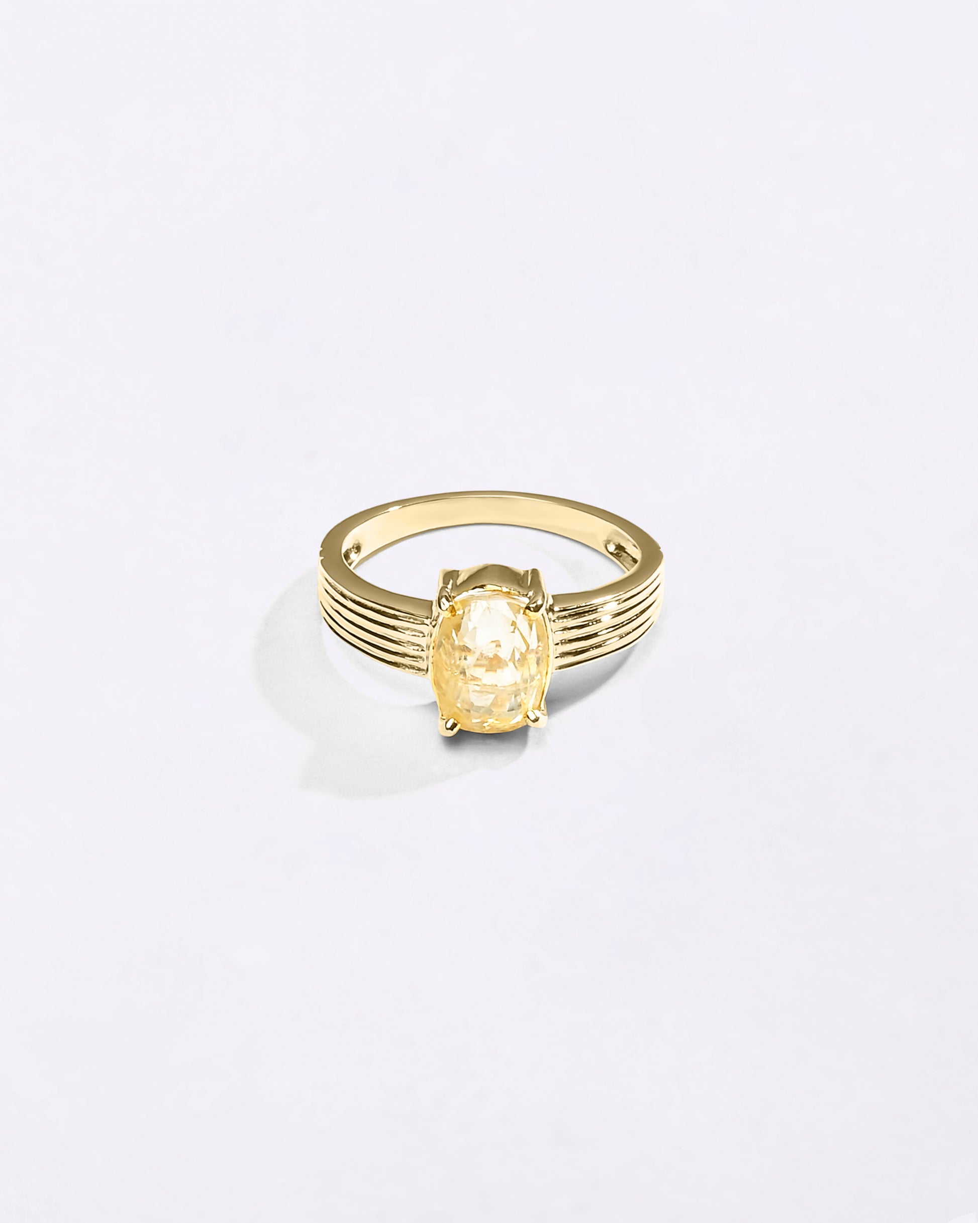 Original Yellow Sapphire Ring for Female in 18K Gold from Myra Gems
