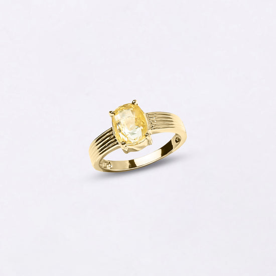 Original Yellow Sapphire Ring for Female in 18K Gold from Myra Gems