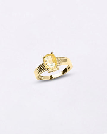 Original Yellow Sapphire Ring for Female in 18K Gold from Myra Gems