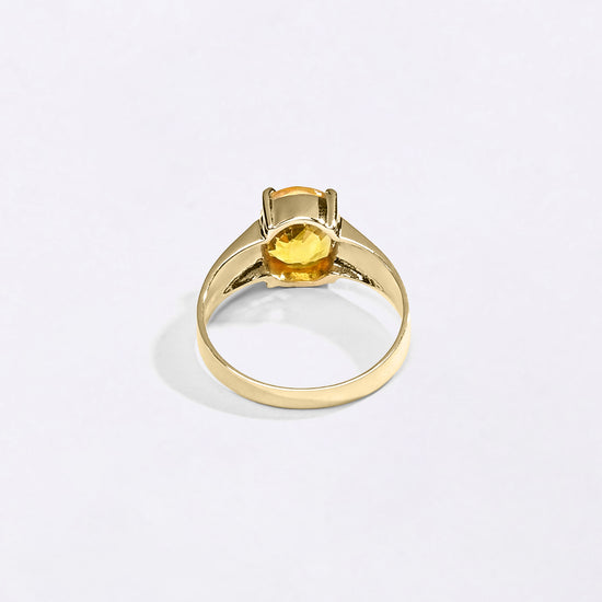 Royal Yellow Sapphire Gemstone Ring In Gold from Myra Gems