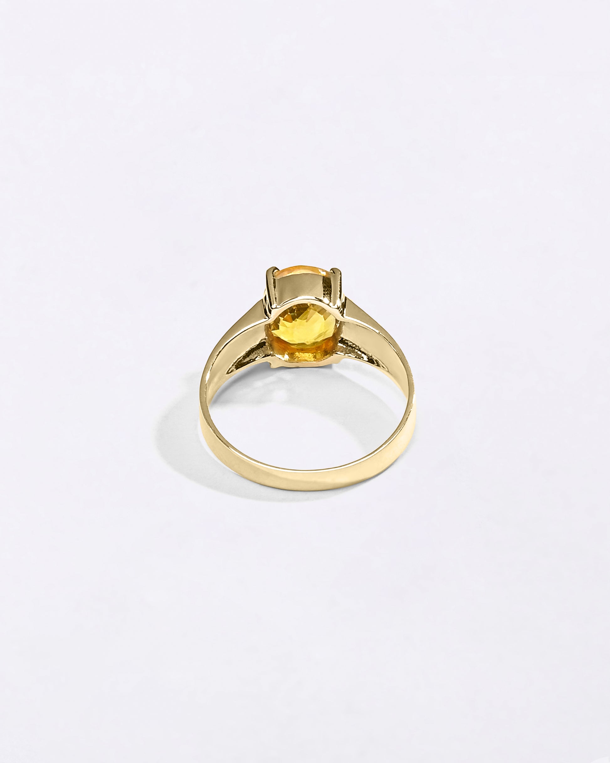 Royal Yellow Sapphire Gemstone Ring In Gold from Myra Gems