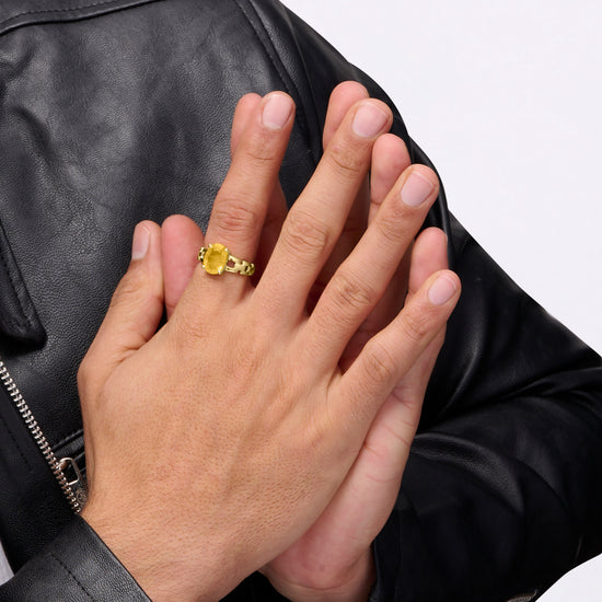 Rolex Ceylon Sapphire Ring In 18K Gold from Myra Gems