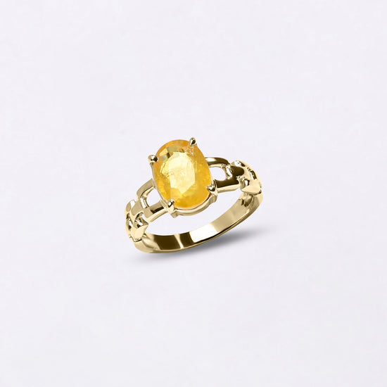 Rolex Ceylon Sapphire Ring In 18K Gold from Myra Gems