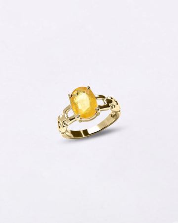 Rolex Ceylon Sapphire Ring In 18K Gold from Myra Gems