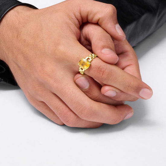 Gold Gemstone Ring Collection of Sapphire For Men from Myra Gems
