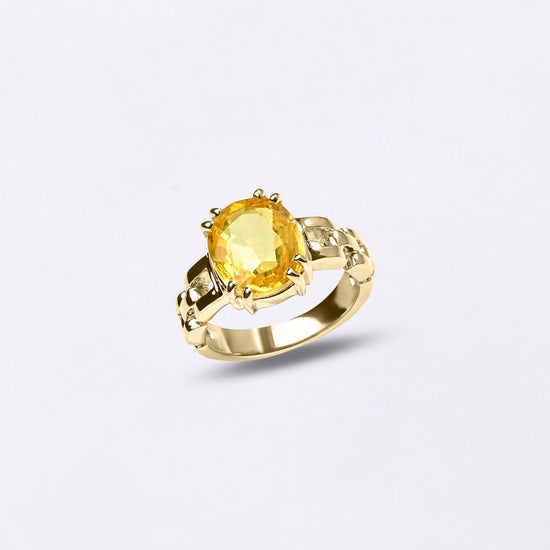 Gold Gemstone Ring Collection of Sapphire from Myra Gems