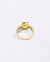 Swastik Yellow Sapphire Ring In 18K Gold from Myra Gems