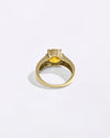 Cushion Cut Pukhraj Ring in 18K Gold from Myra Gems
