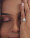 Powerful Pearl (Moti) Ring in 925 Sterling Silver - Shakti U