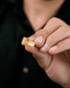 Statement Yellow Sapphire (Pukhraj) Ring in Gold - Rectangular Nexa