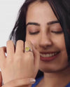 Bliss Yellow Sapphire (Pukhraj) Ring in 925 Sterling Silver - Shakti