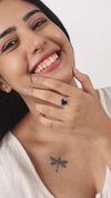 Glorious Blue Sapphire (Neelam) Ring in 925 Sterling Silver - Urja