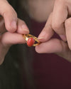 Majestic Coral (Moonga) Ring in Gold - Nova