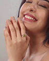 Minimalist Yellow Sapphire (Pukhraj) Ring in 925 Sterling Silver - Astra