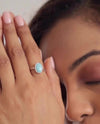 Elegant Turquoise (Firoza) Ring in 925 Sterling Silver - Shakti