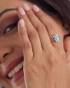 Serene Turquoise (Firoza) Ring in 925 Sterling Silver - Shakti