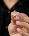 Exotic White Sapphire (Pukhraj) Ring in Gold - Square Nexa
