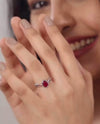 Charming Ruby (Manik) Ring in 925 Sterling Silver - Shakti
