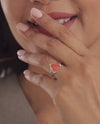 Sacred Coral (Moonga) Ring in 925 Sterling Silver - Delta Tr