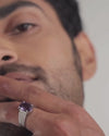 Vintage Amethyst (Jamunia) Ring in 925 Sterling Silver - Urja