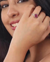 Elegant Ruby (Manik) Ring in 925 Sterling Silver - Shakti