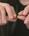 Prime Hessonite (Gomed) Ring in Gold - Square Urja