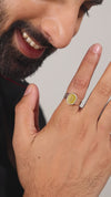 Vintage Yellow Sapphire (Pukhraj) Ring in 925 Sterling Silver - Shakti
