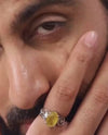 Divine Yellow Sapphire (Pukhraj) Ring in 925 Sterling Silver - Urja