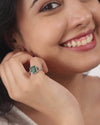 Essential Emerald (Panna) Ring in 925 Sterling Silver - Shakti Sq