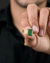 Vintage Emerald (Panna) Ring in Gold - Rectangular Nexa