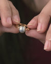 Grace Pearl (Moti) Ring in Gold - Uneven Shakti