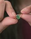 Minimalist Emerald (Panna) Ring in Gold - Urja