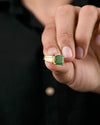 Statement Emerald (Panna) Ring in Gold - Square Urja