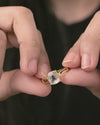 Sleek White Sapphire (Pukhraj) Ring in Gold - Urja