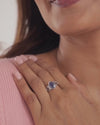 Powerful Blue Sapphire (Neelam) Ring in 925 Sterling Silver - Shakti