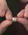 Minimalist Pearl (Moti) Ring in Gold - Uneven Shakti