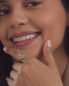 Serene Yellow Sapphire (Pukhraj) Ring in 925 Sterling Silver - Shakti