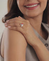 Cosmic Coral (Moonga) Ring in 925 Sterling Silver - Shakti