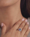 Serene Blue Sapphire (Neelam) Ring in 925 Sterling Silver - Shakti