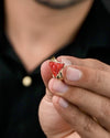 Prestine Coral (Moonga) Ring in Gold - Triangular Ganesh