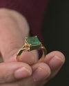 Essential Emerald (Panna) Ring in Gold - Square Urja