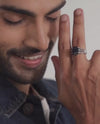 Imperial Blue Sapphire (Neelam) Ring in 925 Sterling Silver - Astra