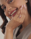 Heart Coral (Moonga) Ring in 925 Sterling Silver - Shakti