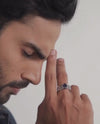Elite Blue Sapphire (Neelam) Ring in 925 Sterling Silver - Urja
