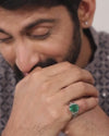 Royal Emerald (Panna) Ring in 925 Sterling Silver - Urja
