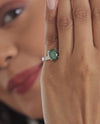 Promise Emerald (Panna) Ring in 925 Sterling Silver - Urja